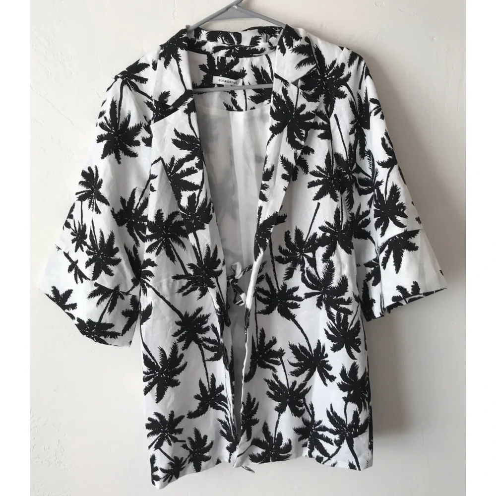 ASOS Glamorous Palm Tree Print Blazer - Picture 3 of 4